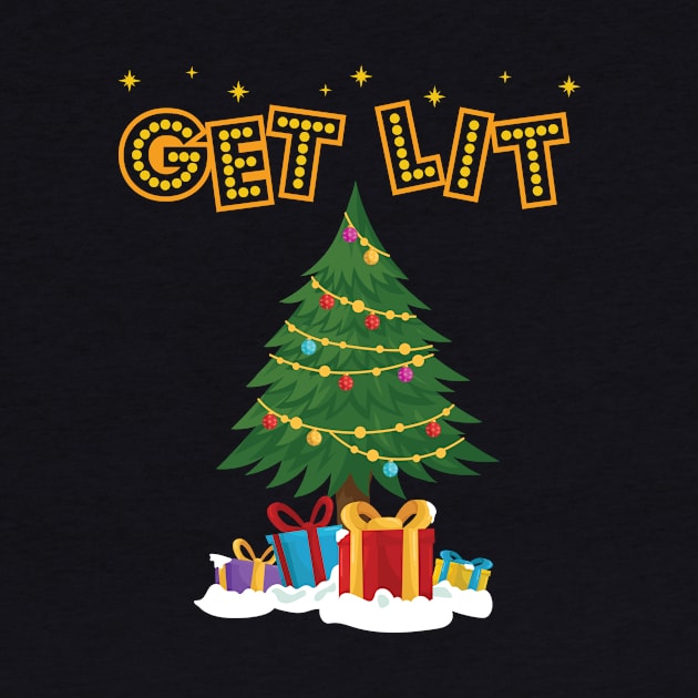 Get Lit Funny Christmas Tree Lights Festive by GDLife